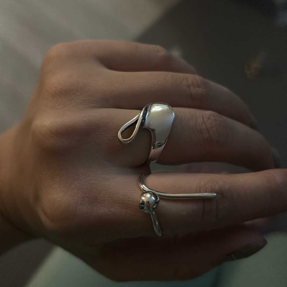 Unique 925 silver ring open back good for everyone